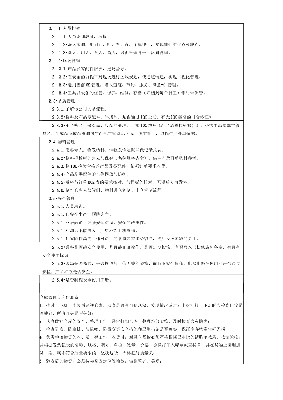 仓库主管岗位职责_第2页