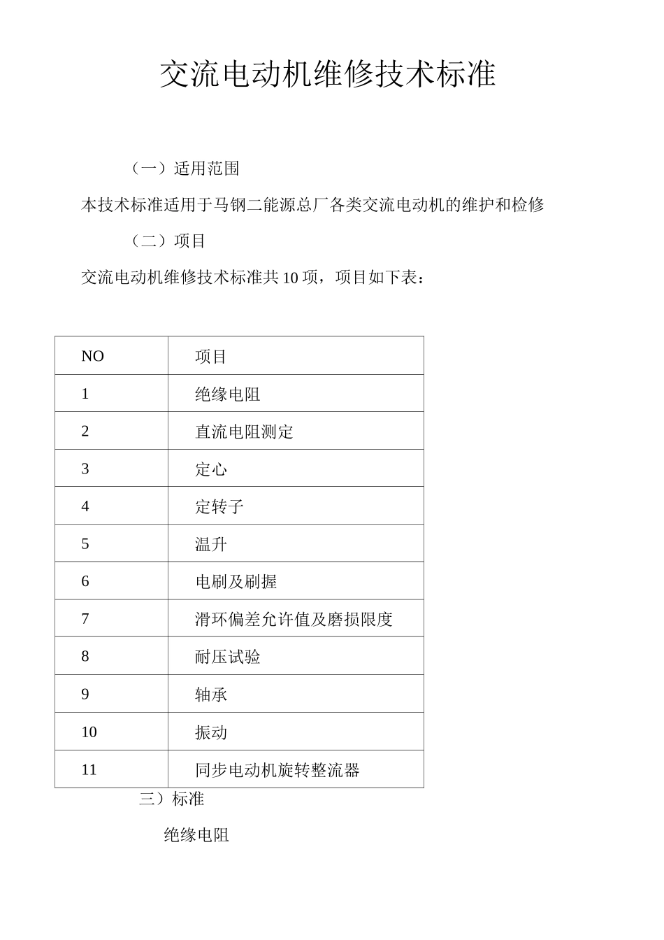 电动机维修技术标准汇总_第1页
