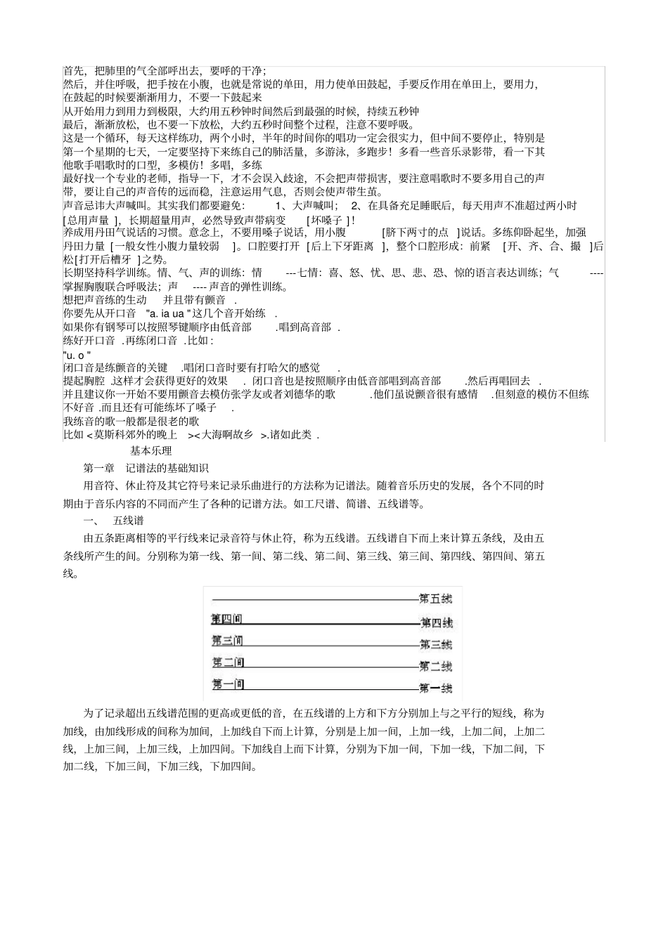 音乐生艺考基本乐理知识_第1页