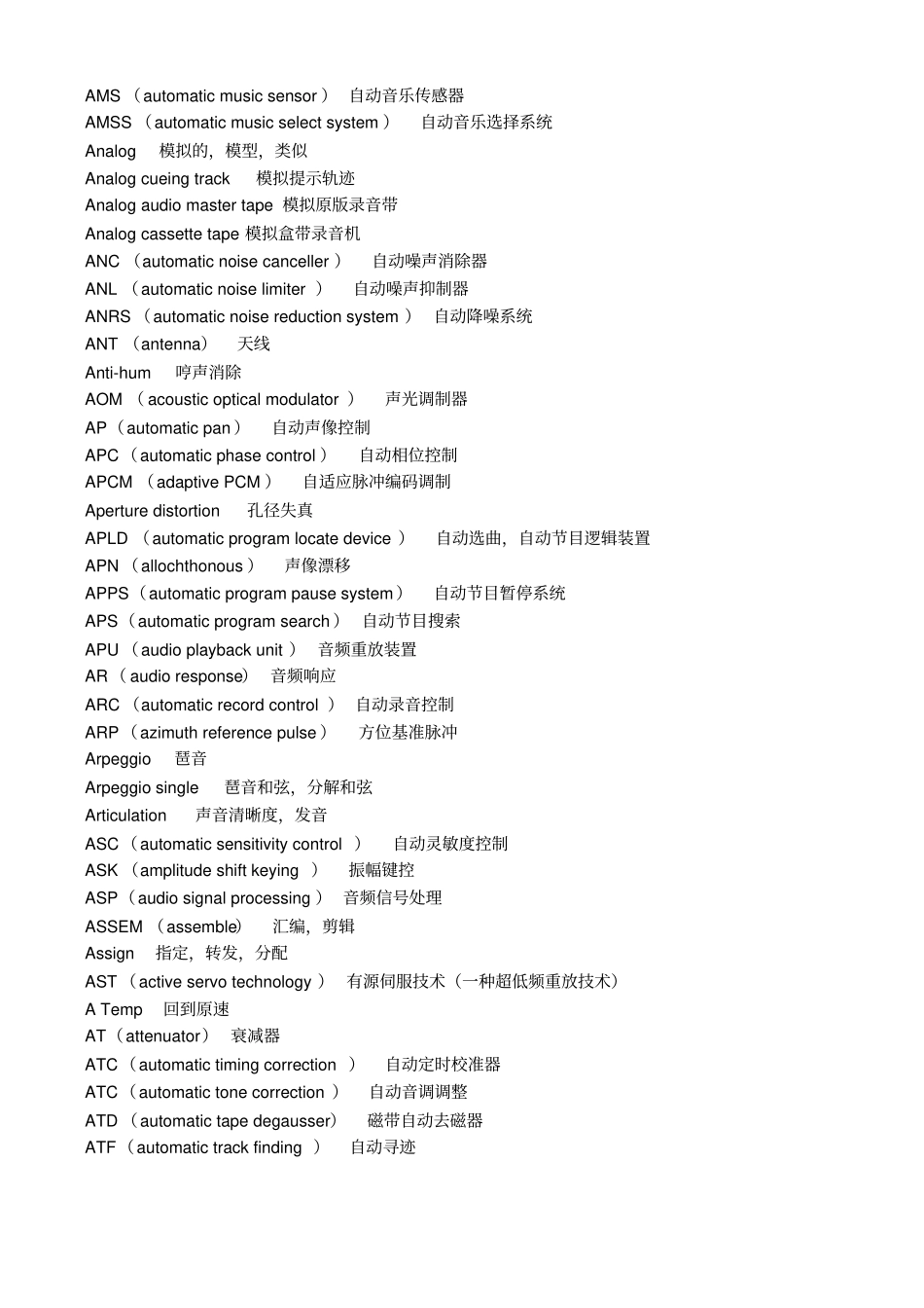 音响技术常用英文缩写_第3页