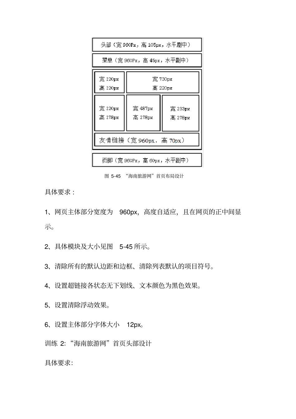 项目五设计海南旅游网首7_第2页