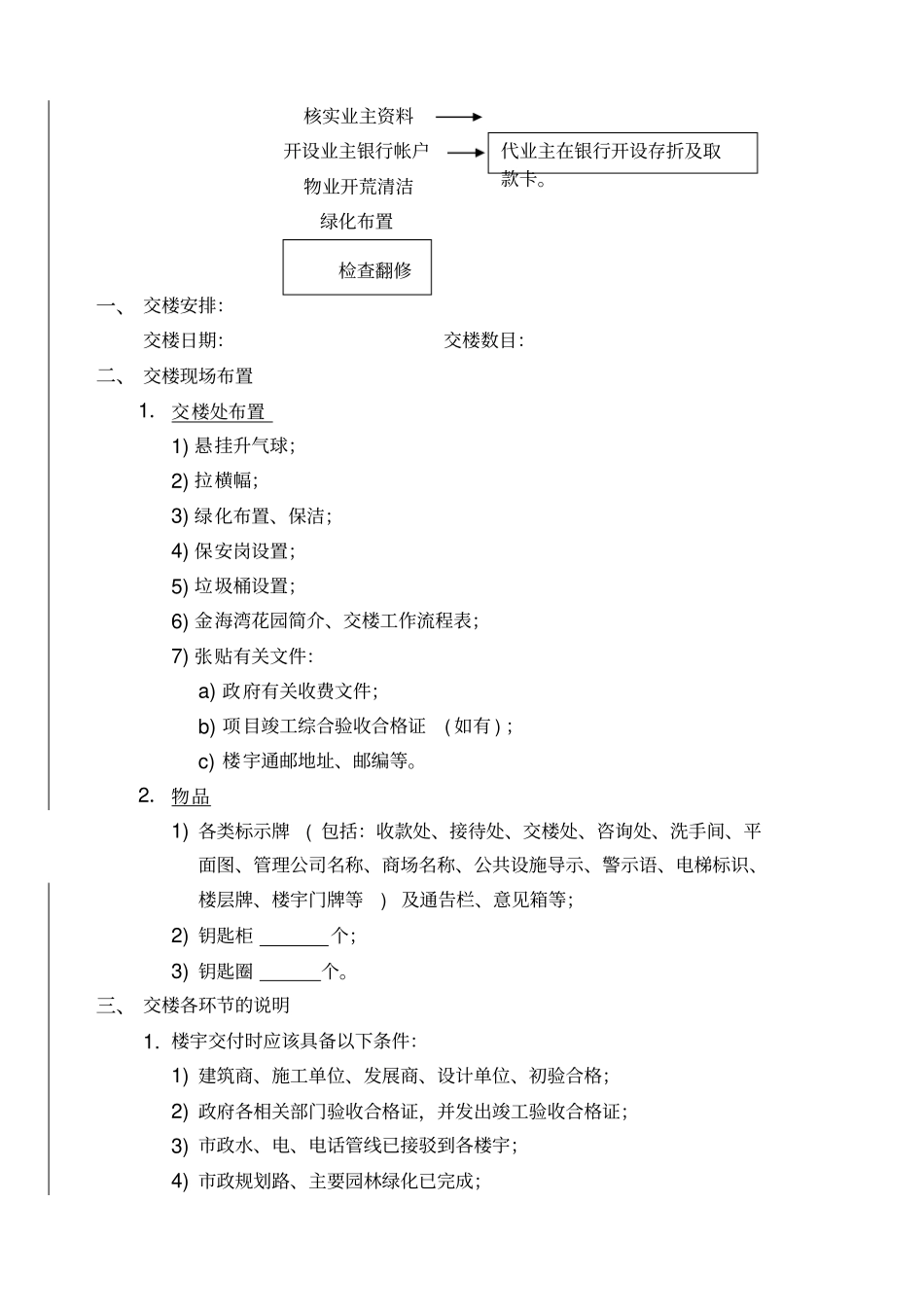 项目交收楼筹备方案_第3页