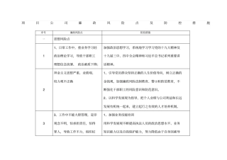 项目公司廉政风险点及防范措施