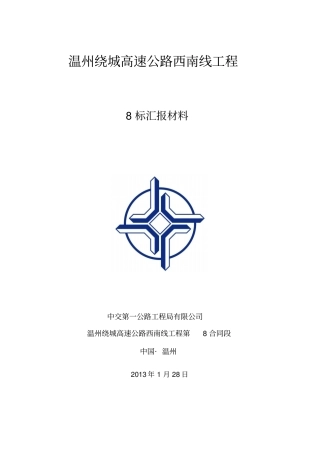 项目前期工作汇报材料