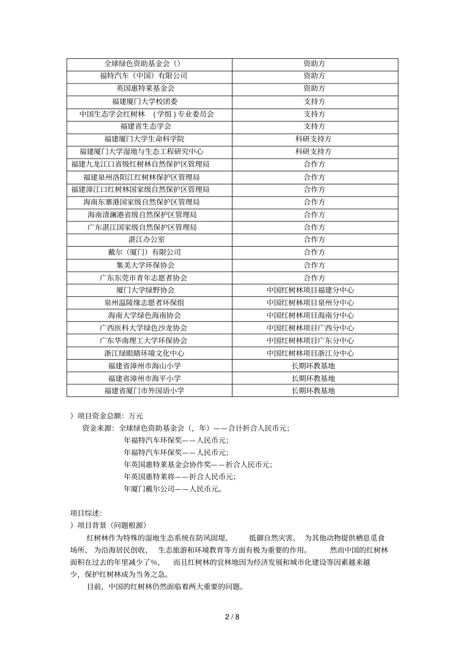 项目名称中国红树林保护项目ChinaMangroveProtection_第2页