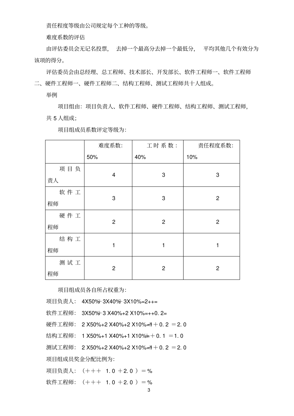 项目奖金分配奖励制度_第3页
