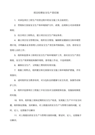项目安全生产责任制0731
