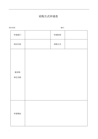 项目审批表汇总