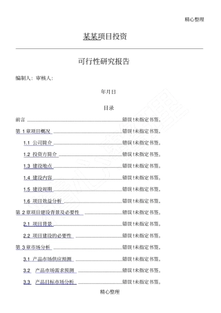 项目投资可行性报告的范文