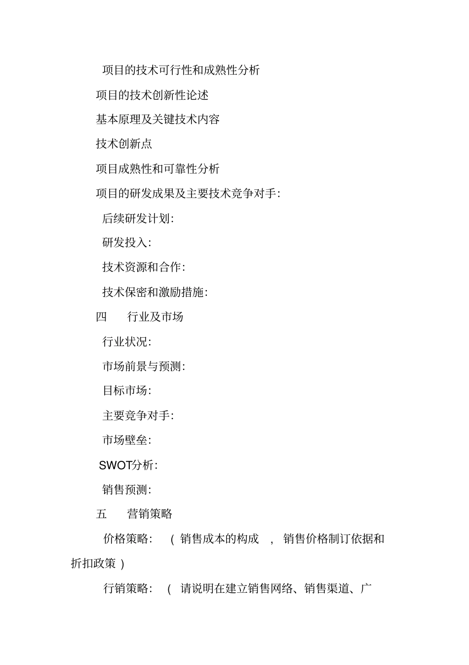 项目投资计划书_第2页