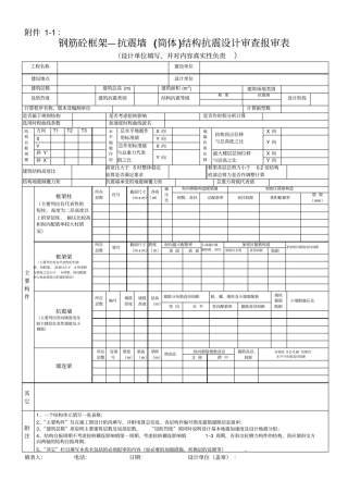 项目抗震设防报审表