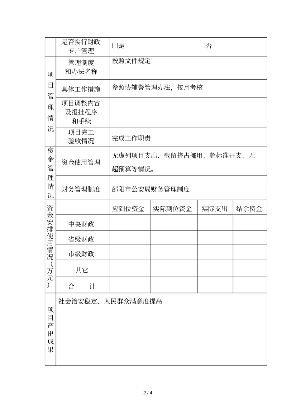 项目支出绩效自评报告表_第2页