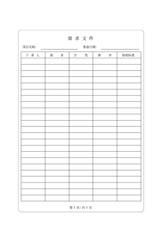 项目管理五个阶段表格_规划