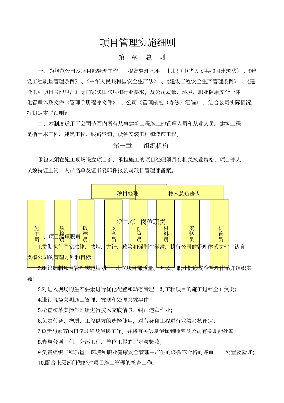 项目管理实施细则_第1页