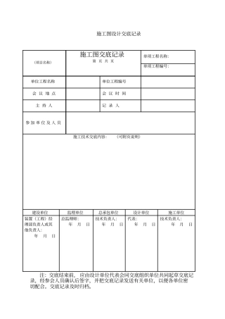 项目管理手册表格外部版