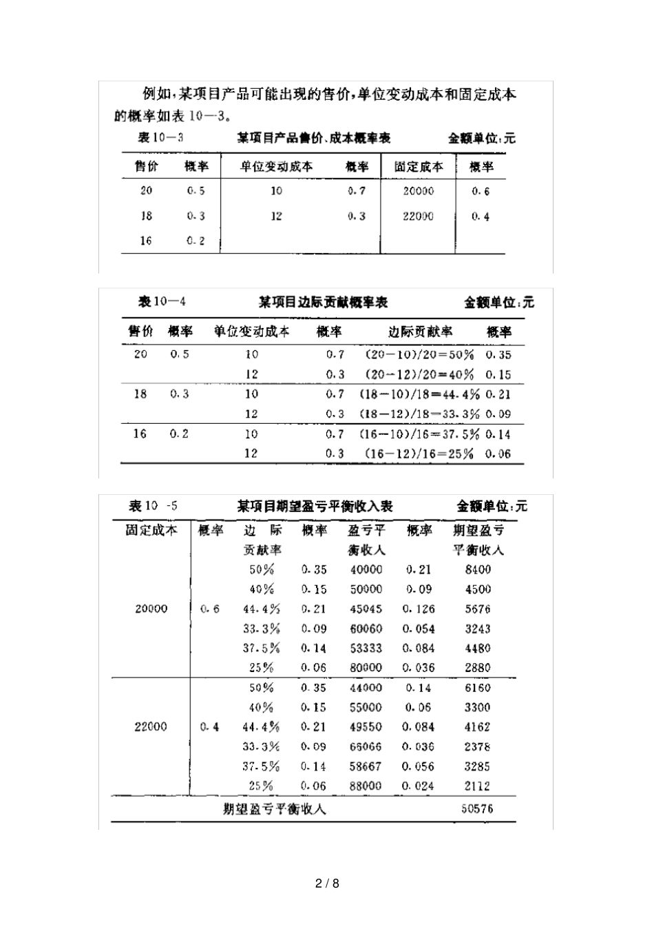 项目评价10不确定性分析_第2页