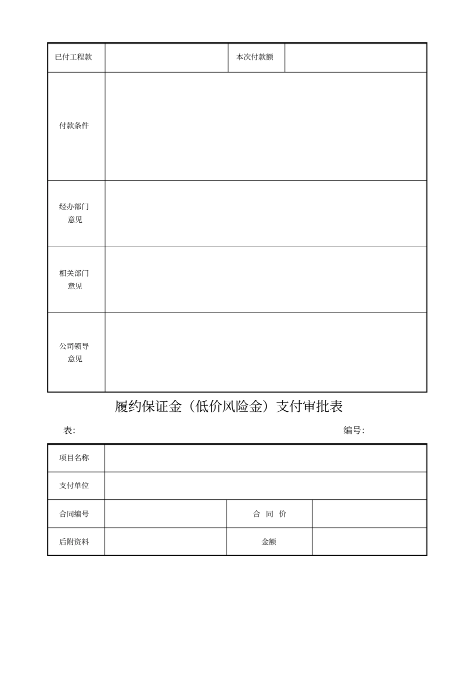 项目资金管理流程及相关表格_第2页