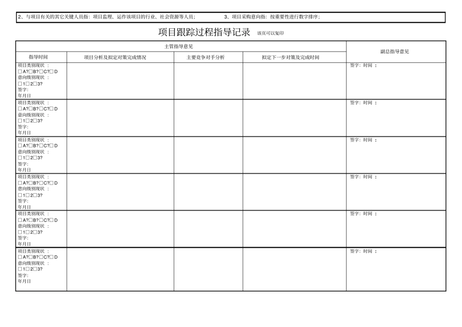 项目跟踪过程管理卡_第2页