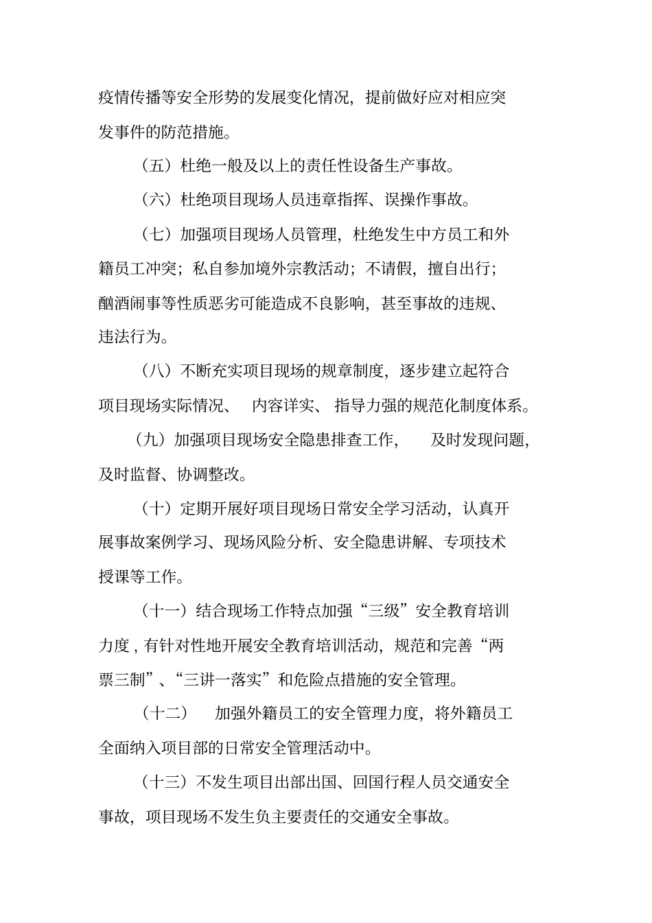 项目部安全生产工作计划_第2页