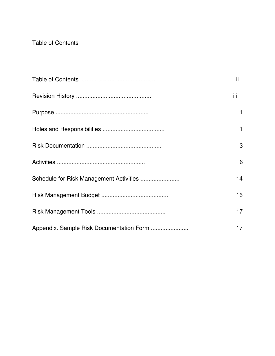 项目风险管理模板_第2页