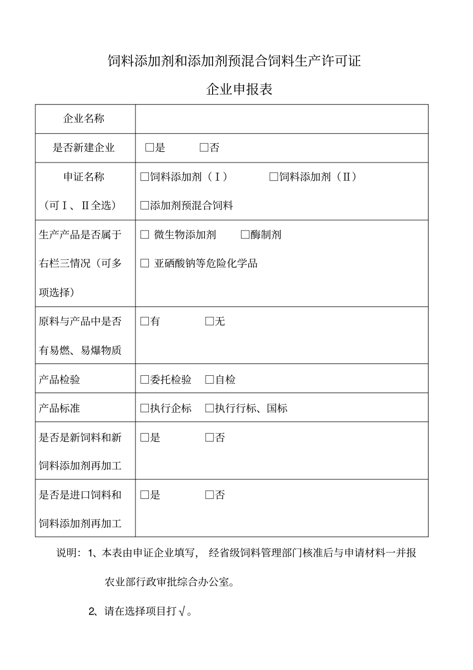 预混料生产许可证申请_第1页