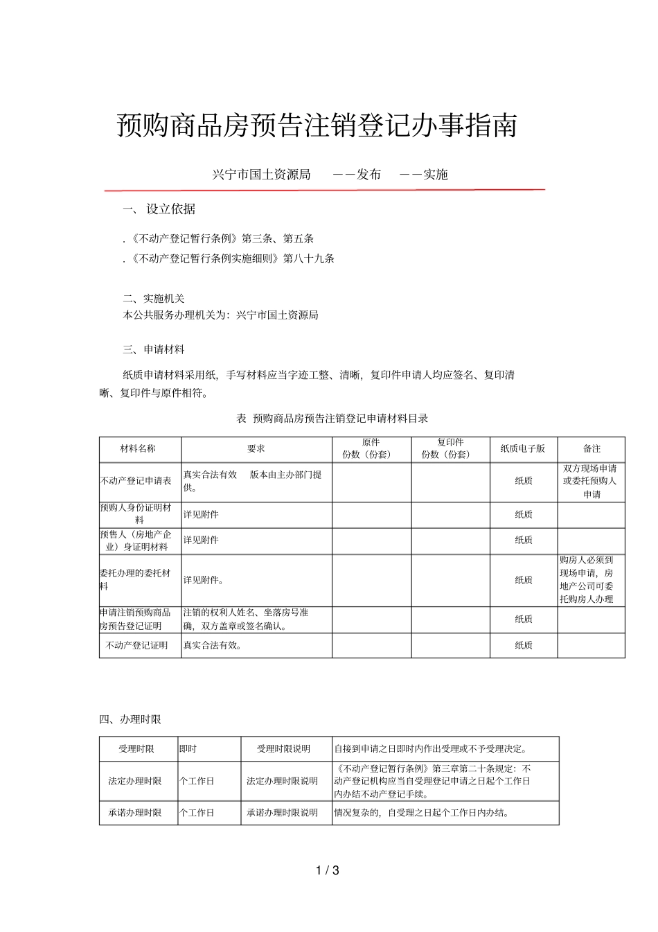 预购商品房预告注销登记办事指引_第1页