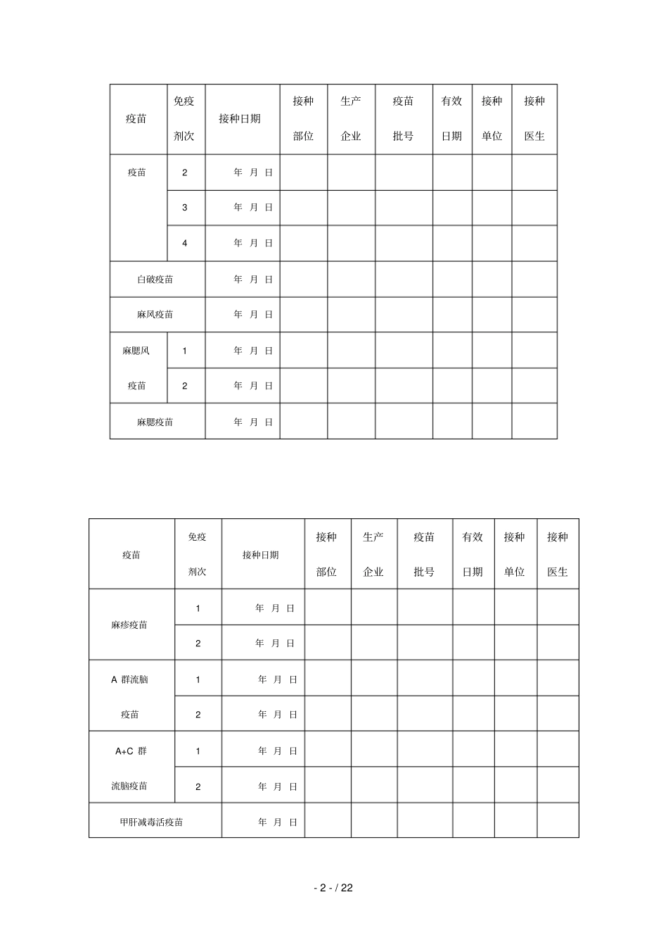 预防接种登记卡_第2页