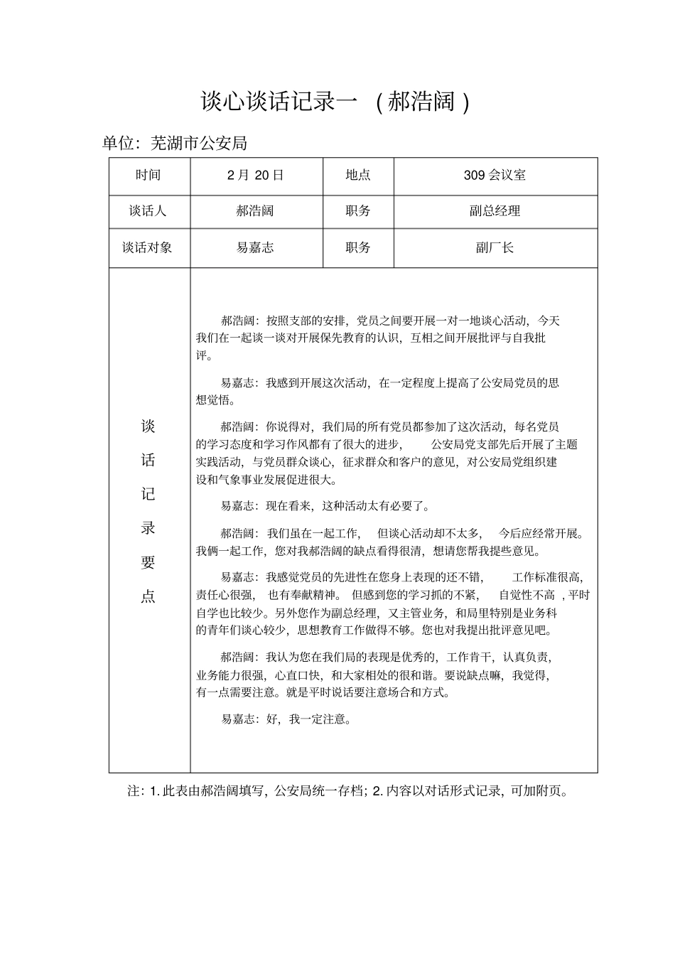 领导干部2023谈心谈话内容_第2页