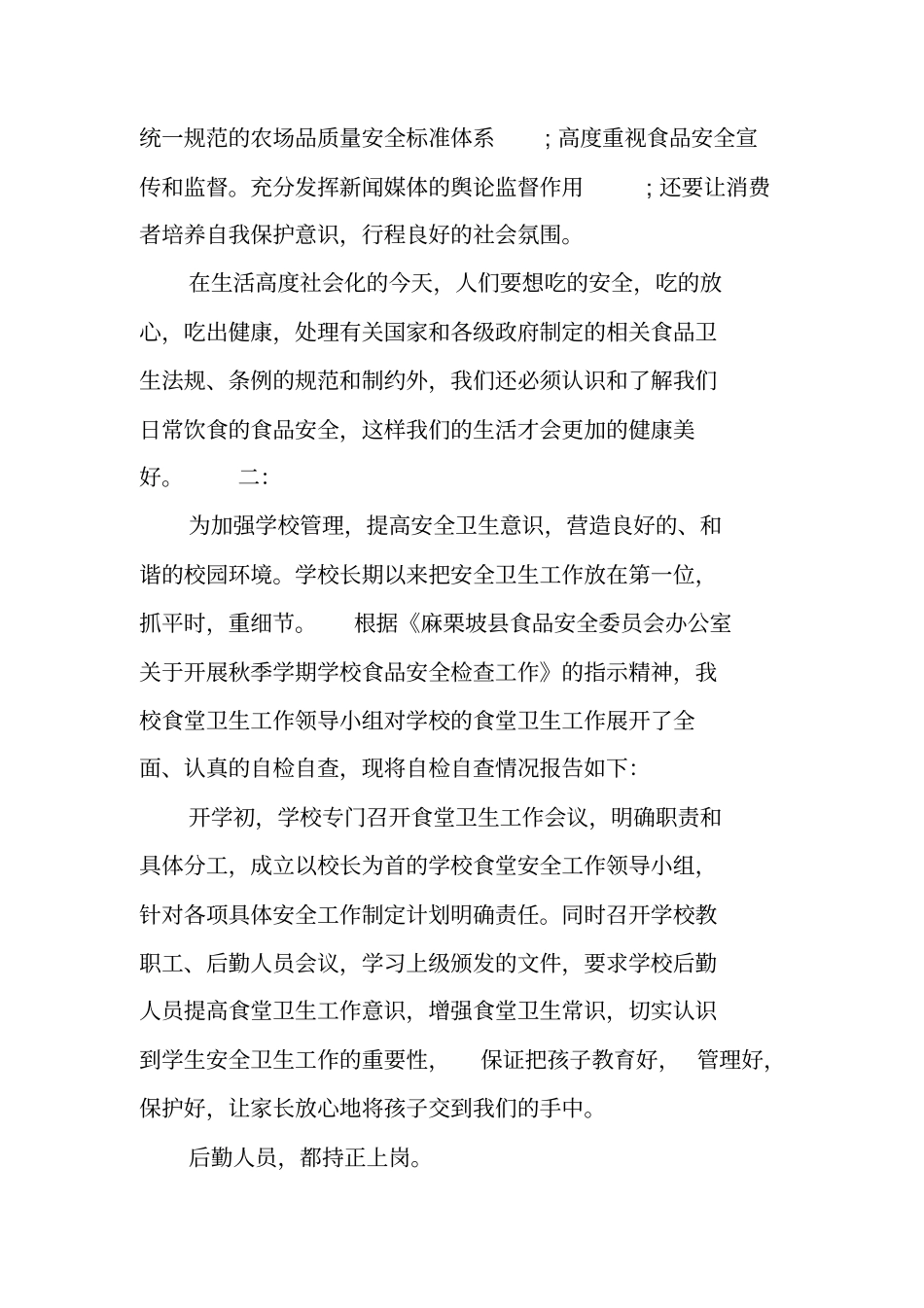 食品安全检查总结报告_第3页