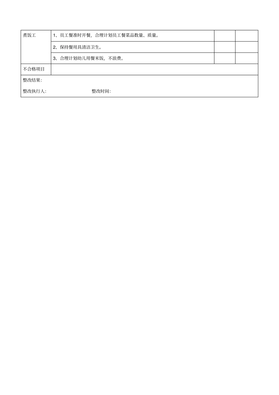 食品安全检查记录表_第2页