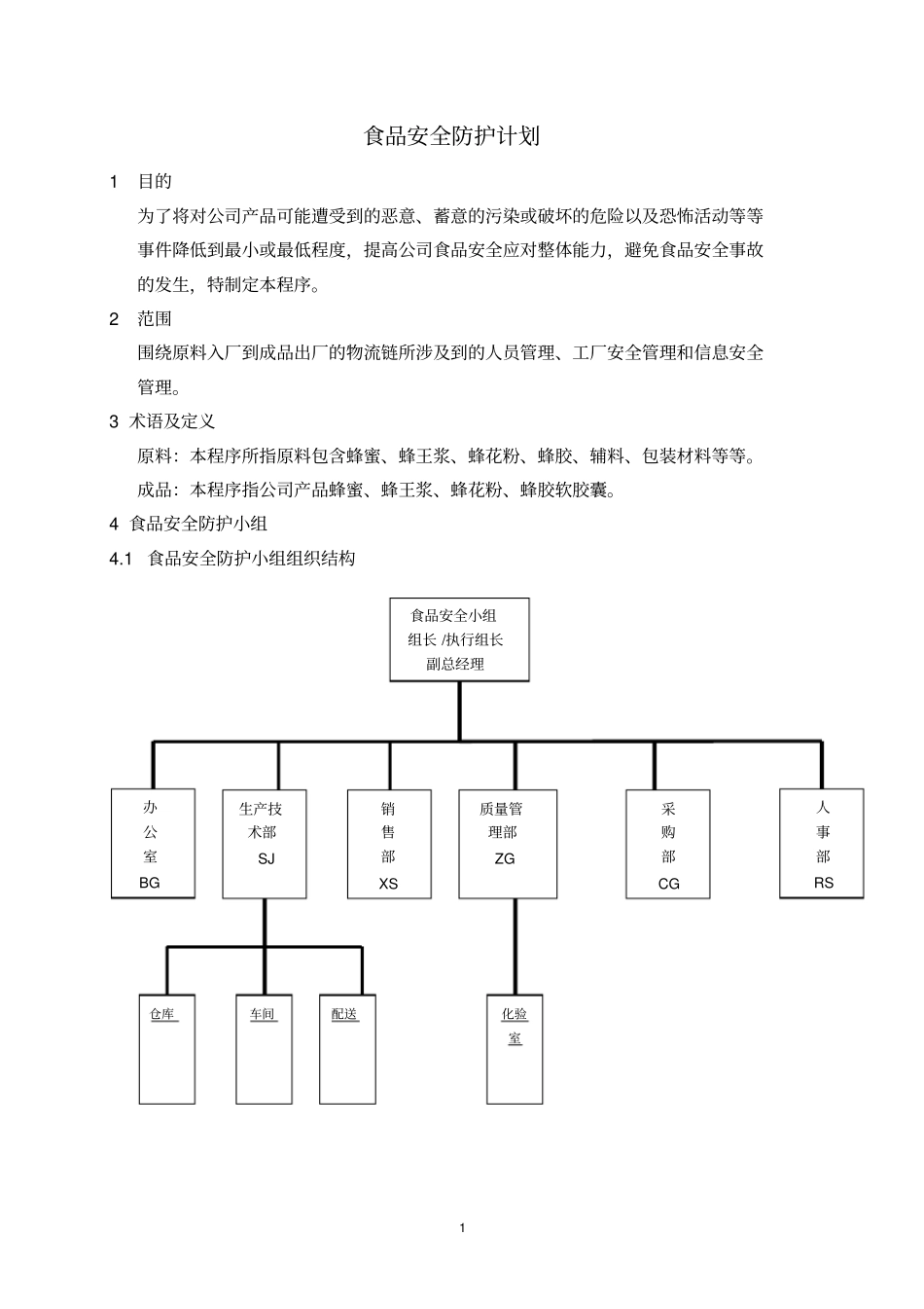 食品安全防护计划_第1页