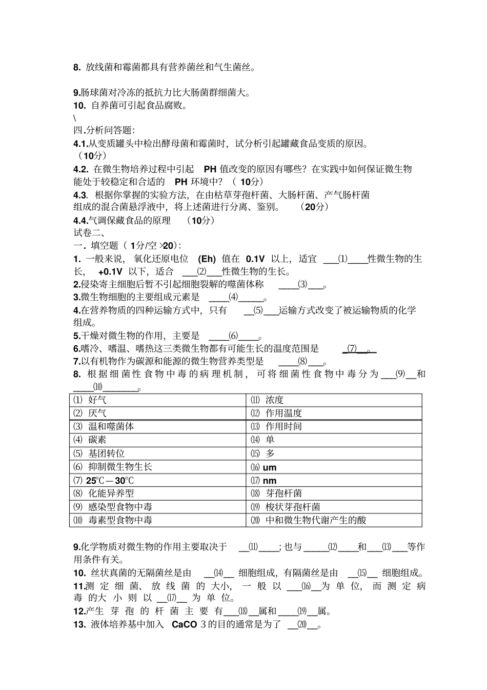 食品微生物学试题答案讲解_第3页