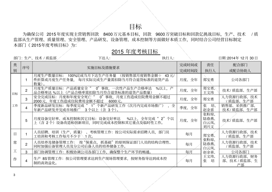 食品有限公司生产度目标责任考核奖励方案_第3页