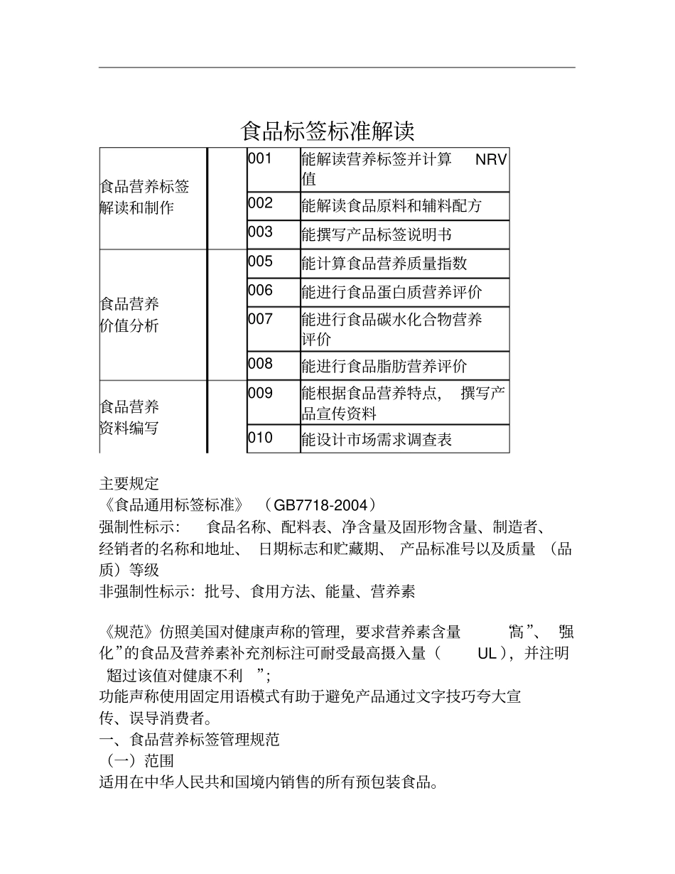 食品标签标准解读_第1页