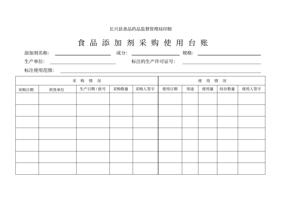 食品添加剂采购使用台账二_第2页