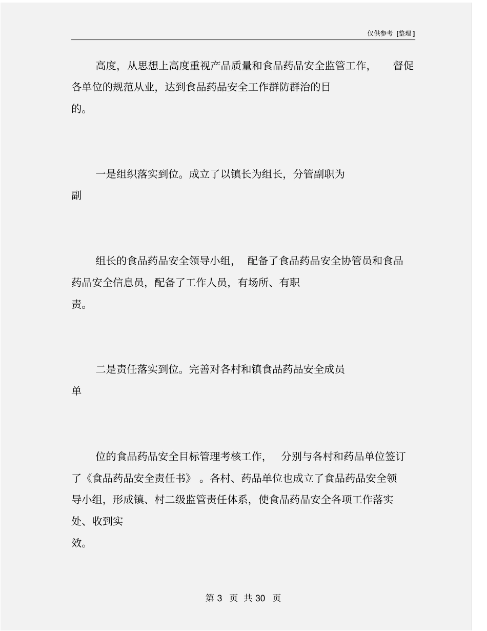 食品药品安全生产工作总结_第3页