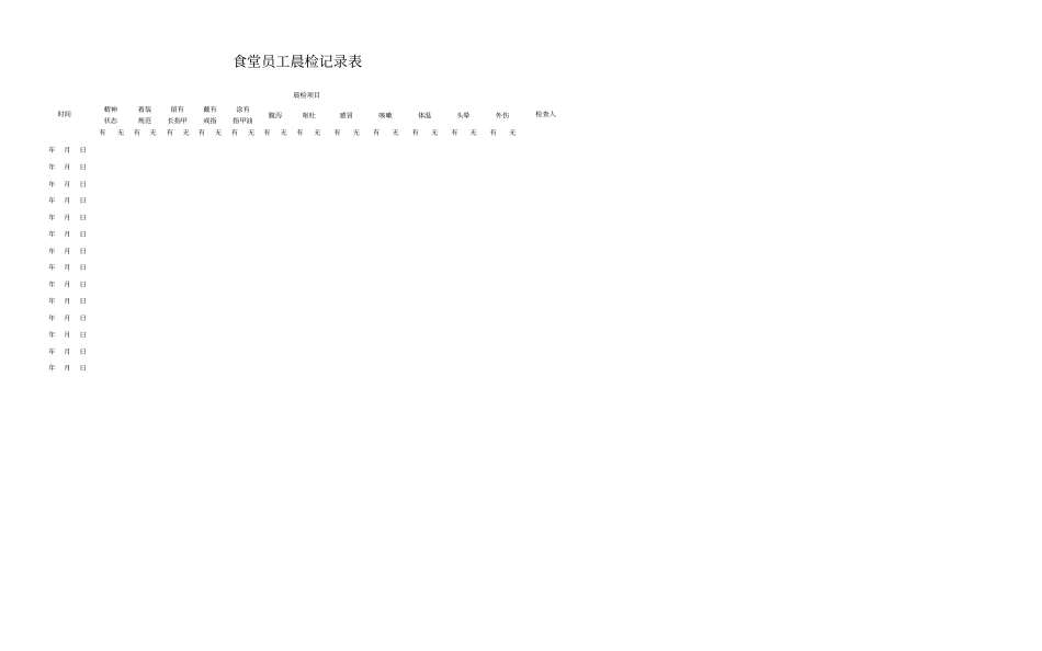 食堂员工晨检记录表_第2页