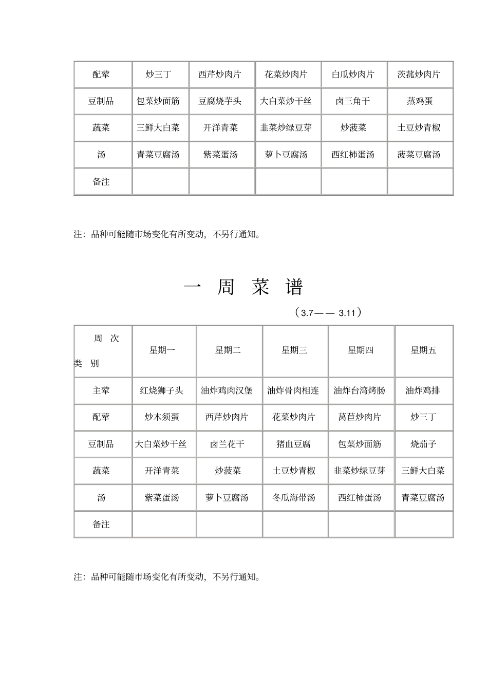 食堂菜谱安排_第2页