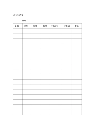 食堂食品安全管理制度及表格汇总
