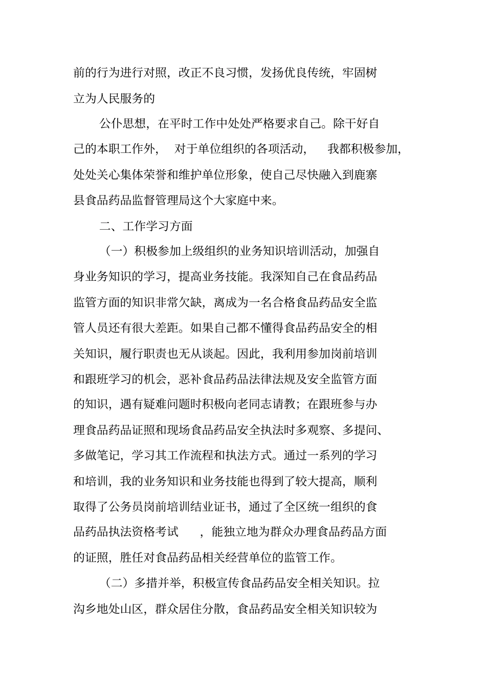 食药监个人工作总结_第2页