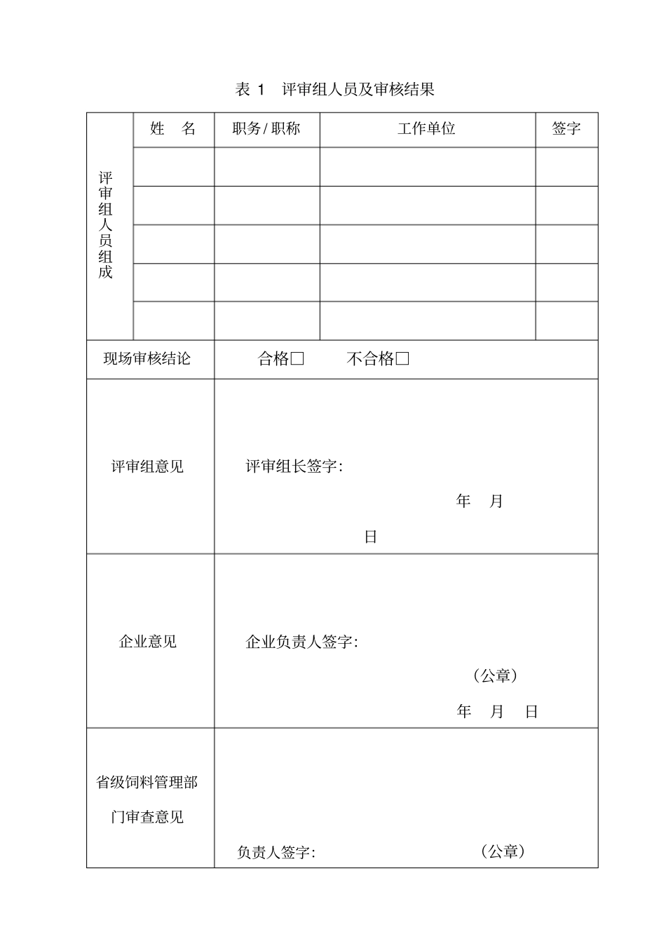 饲料生产企业设立现场审核表_第3页