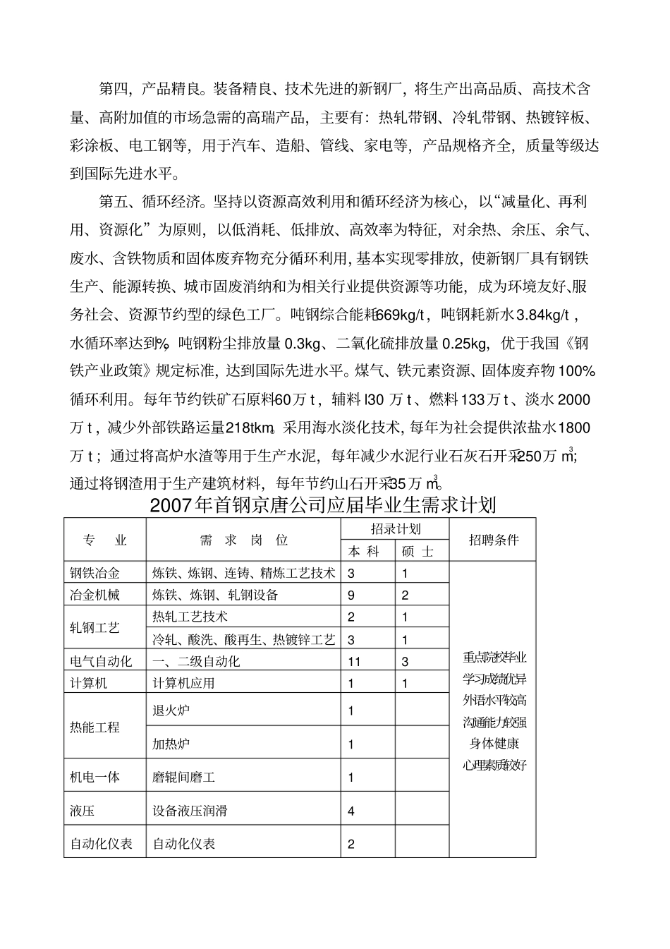 首钢京唐公司钢铁厂项目简介_第3页