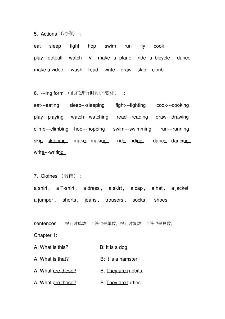 香港朗文英语1B知识梳理_第2页