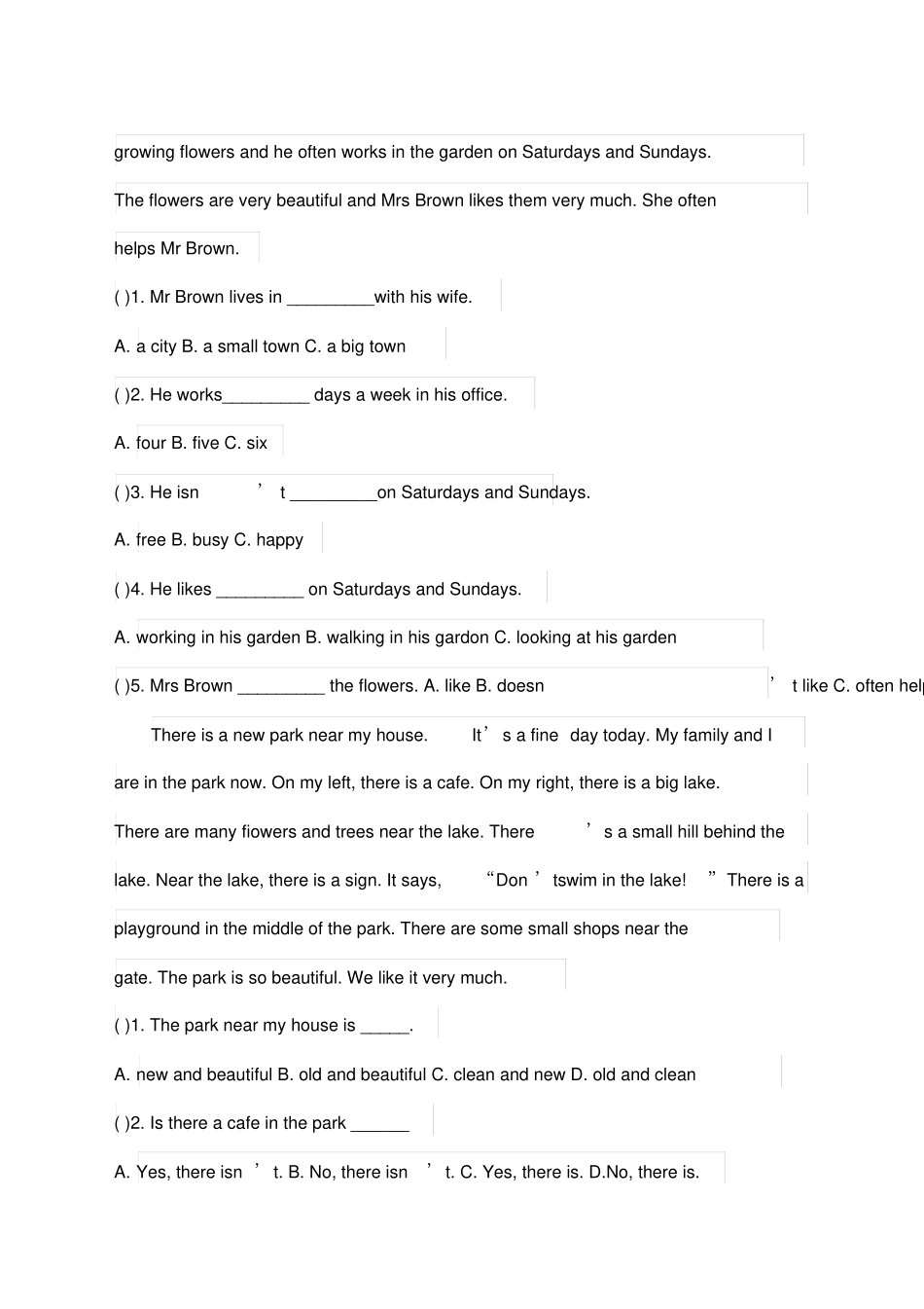 香港朗文英语a语法综合复习_第3页