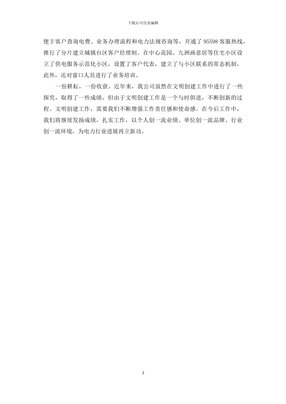 电力公司发展情况工作汇报材料_第3页