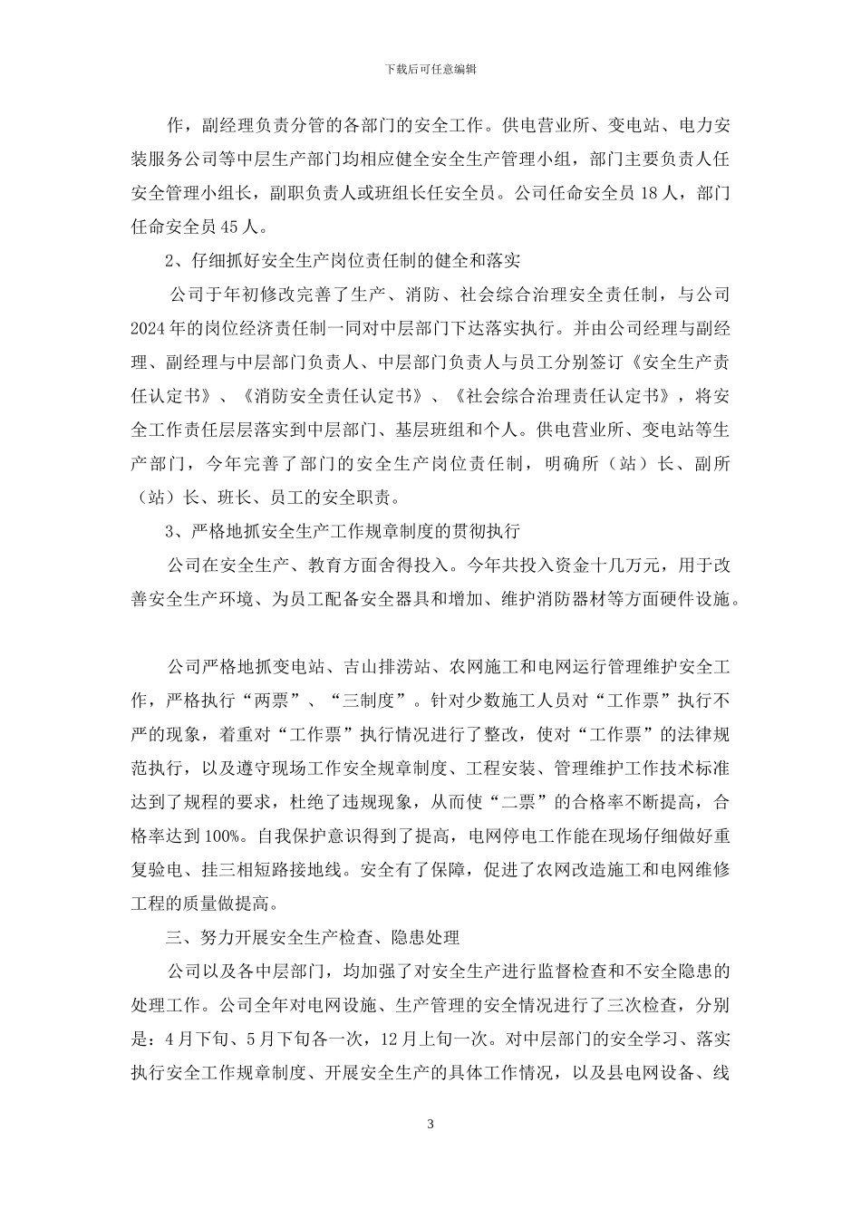 电力公司安全年度工作总结_第3页