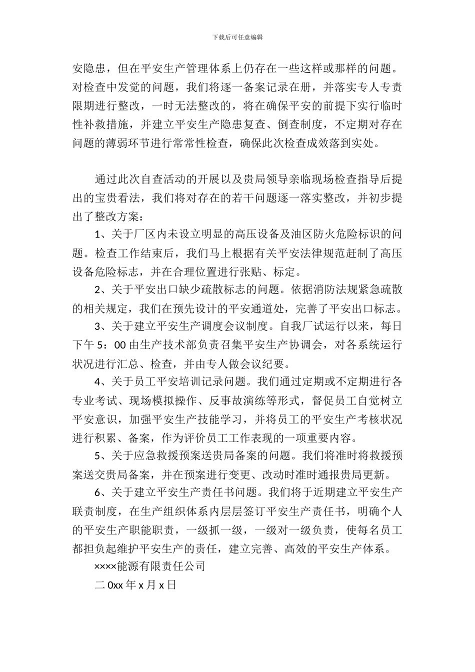 电厂安全自查报告_第3页