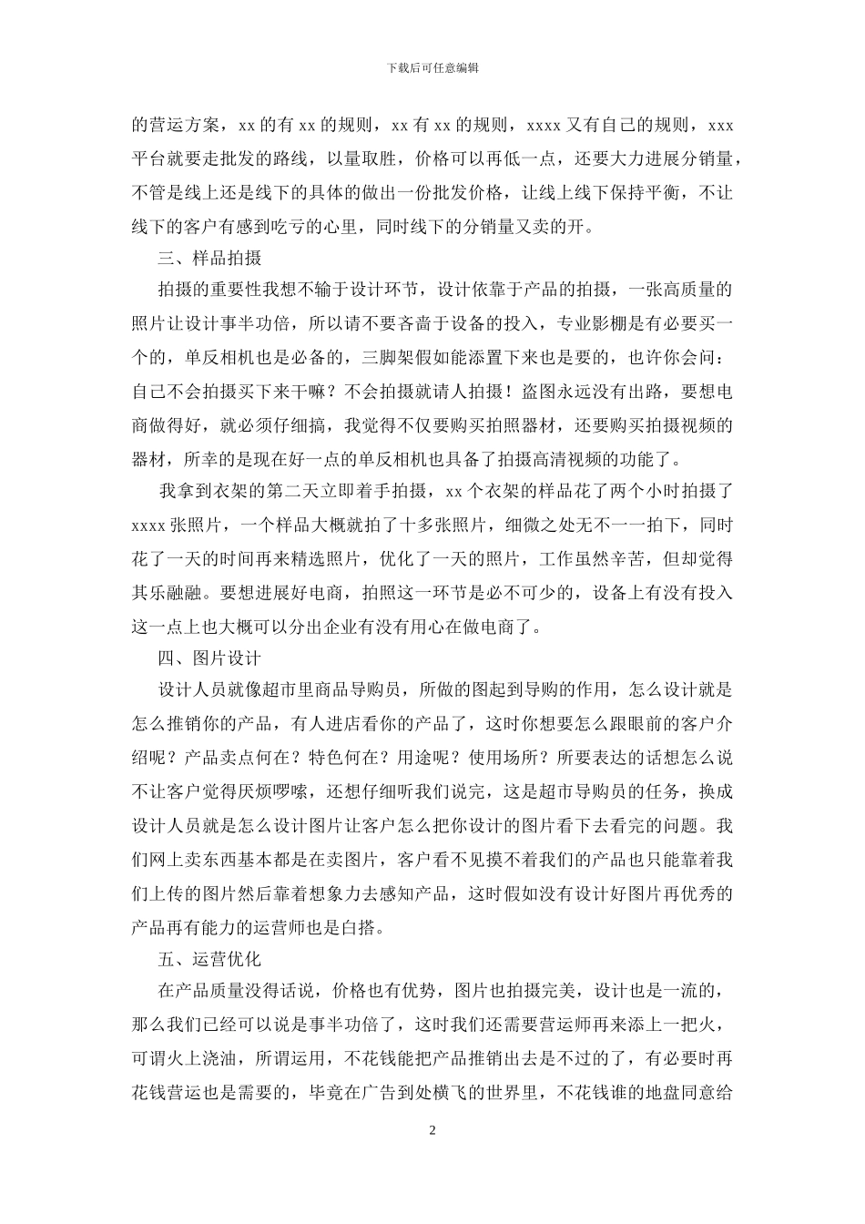 电商产品策划书模板2024_第2页