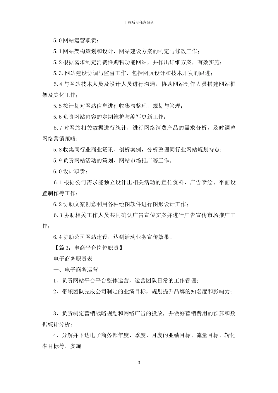 电商推广策划岗位职责_第3页