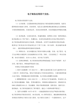 电子商务应用四个支柱：
